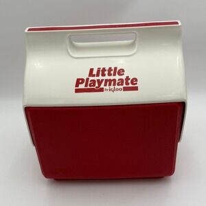 Igloo Little Playmate Cooler Red White Vintage 7 Quart Lunch Box 9 Can Capacity